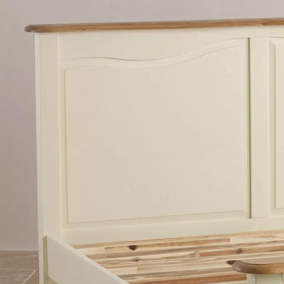 Giường Đôi Bella Gỗ Sồi Ibie BBDBELO - Trắng