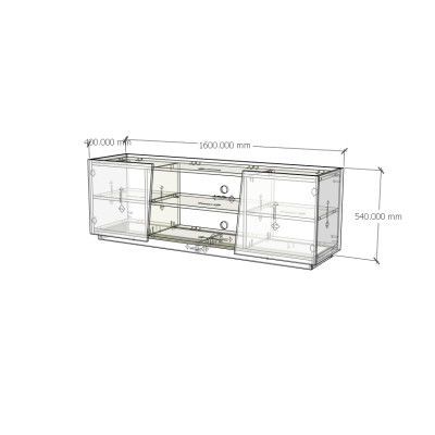 [Happy Home Furniture] VIGGO, Kệ TV 2 cửa mở, 160cm x 40cm x 54cm ( DxRxC), KTV_048