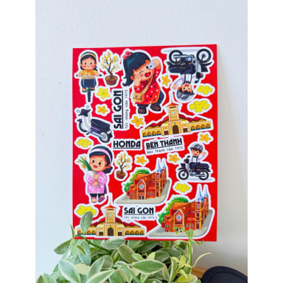 [Quà tặng kèm không bán - sticker ngẫu nhiên] Sticker Quốc Khánh 2/9, Sticker Yêu Nước