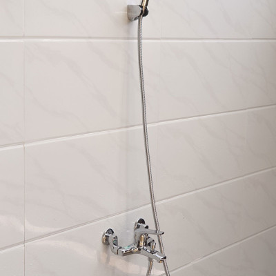 Củ sen nóng lạnh chân ngoài Đồng mạ Chrome Eurolife EL-3001 New (Trắng bạc)