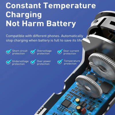 Tẩu sạc nhanh đa năng Baseus TZCCBX-B0G - hàng nhập khẩu