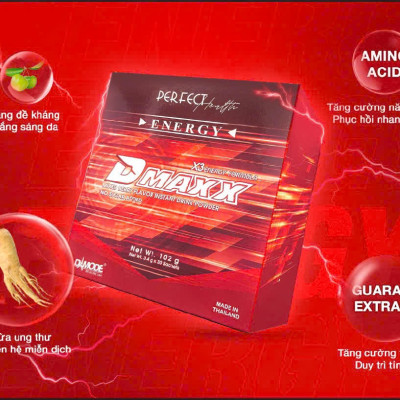 DMAXX thức uống bổ sung vitamin năng lượng không đường DAMODE 96 gói màu đỏ mỗi gói 2,2gr