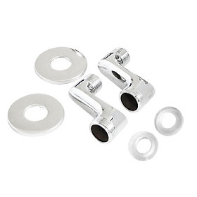 Bộ 2 chân quỳ chữ Z Đồng Thau mạ chorme lắp đặt cho củ sen nóng lạnh