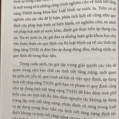 Các Tình Tiết Tăng Nặng Trách Nhiệm Hình Sự Trong Luật Hình Sự Việt Nam 