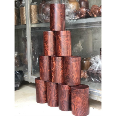 Hộp đựng trà ,chè bằng gỗ trắc đẹp KT  20× cao 12cm