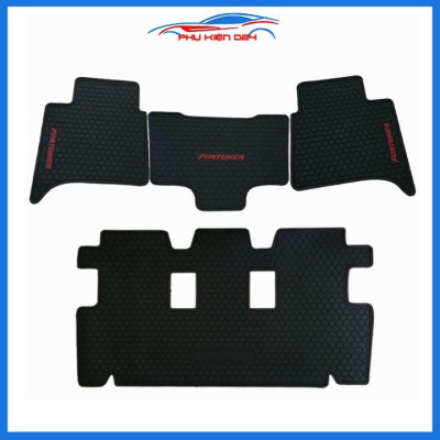Lót sàn ô tô cao su Fortuner 2017-2018-2019-2020-2021-2022 trải sàn không mùi chống trơn trượt