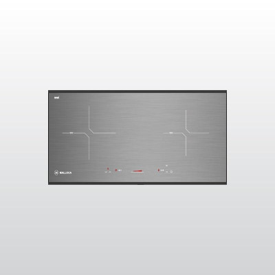 Bếp từ 2 vùng nấu Malloca MH-02IS - Hiệu ứng kính xước Metalic - Hàng chính hãng