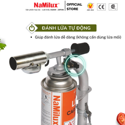 Đèn Khò Gas Đa Năng NaMilux (Đèn Khò Đế)│Có Hệ Thống Đánh Lửa Tự Động│Công Suất 3.0 Kw│Hàng Chính Hãng