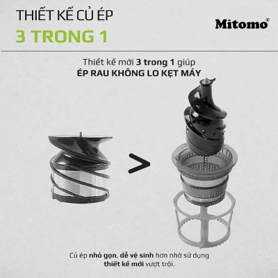 Máy ép chậm, máy ép trái cây Mitomo EC-55 hàng chính hãng