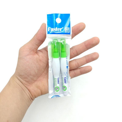 Vỉ 2 Bút Xóa - Faster CF-F-725-2 - Trắng - Xanh Lá