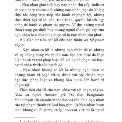 Nạn nhân học - Một số vấn đề lý luận và thực tiễn (bản in 2024)