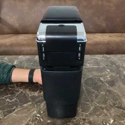 Hộp tỳ tay ô tô, xe hơi dành cho xe Kia Soluto tích hợp 7 cổng USB cao cấp DUSB-SLT