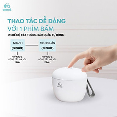 Máy tiệt trùng UV Mini - Tiệt trùng núm ti Chibé Magic 2 CB014 - Hàng Chính Hãng