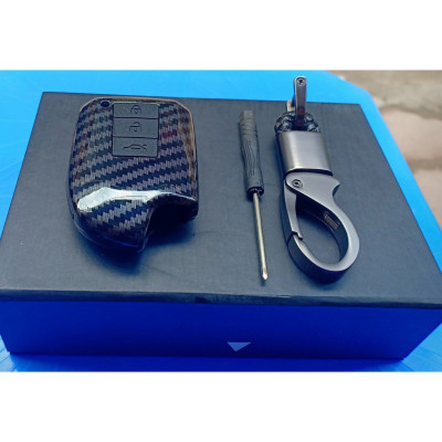 Ốp chìa khóa carbon xe Toyota Vios/Yaris 2019- 2020- 2021- 2022 Chìa thông minh vân Cacbon cao cấp