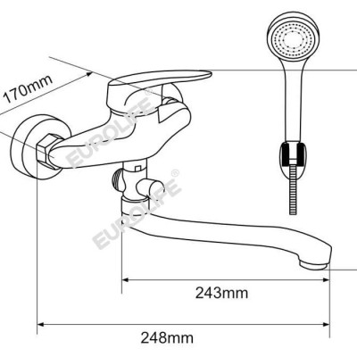 Bộ vòi sen nóng lạnh dùng cho bồn tắm nằm Eurolife EL-6005