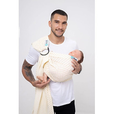 BUBI Ring Sling Gen 1 - Muslin Cotton - Thỏ hồng