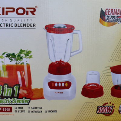 Máy Xay Sinh Tố 3 Cối Nhựa Đa Năng Kipor KP-S305 - Màu Ngẫu Nhiên - Hàng Chính Hãng
