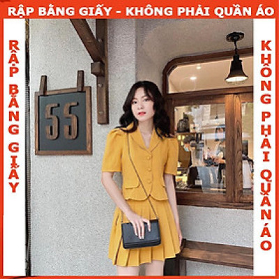 Rập set chân váy xếp ly và áo cổ sam - rập giấy mã 1051 (BẢN VẼ)