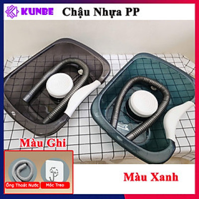 Chậu Gội Đầu Tại Giường KUNBE Mẫu Trong Suốt Tiện Lợi Cho Người Già Người Bệnh Mẹ Bầu