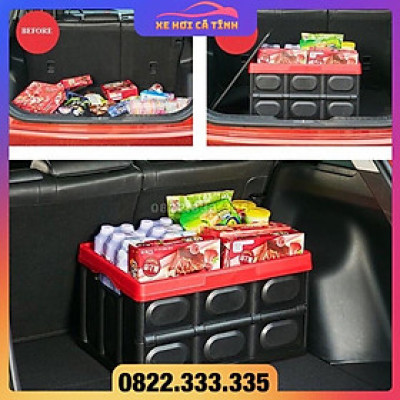 Hộp Đựng Đồ Tiện Dụng Có Thể Gập Gọn Chịu Sức Nặng Đến 56Kg Để Đồ Cốp Sau Ô Tô