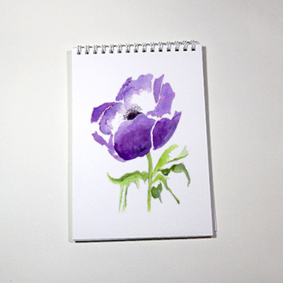 Sổ vẽ màu nước chuyên dụng A5 có vân, dòng cao cấp lên màu đẹp loang màu tự nhiên vẽ được cả chì, 15 tờ/cuốn chất giấy dày 300gsm nhập từ Ý không bị cong TIG373 Green Art - Hàng chính hãng