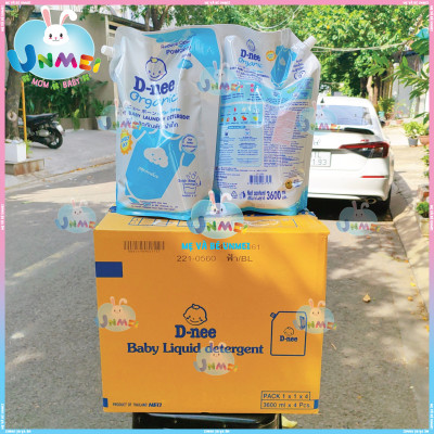 Túi 3600ml Nước Giặt Quần Áo D-Nee màu Xanh Dương Lovely Sky - Tem chính Hãng Đại Thịnh
