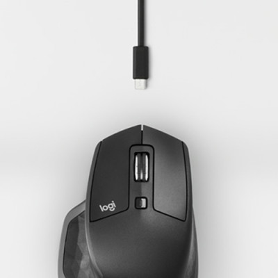 Chuột không dây Bluetooth Logitech MX Master 2s - form to, dùng mọi bề mặt, con lăn Hyperfast, sạc nhanh USB-A, phù hợp Mac/ Laptop - Hàng chính hãng