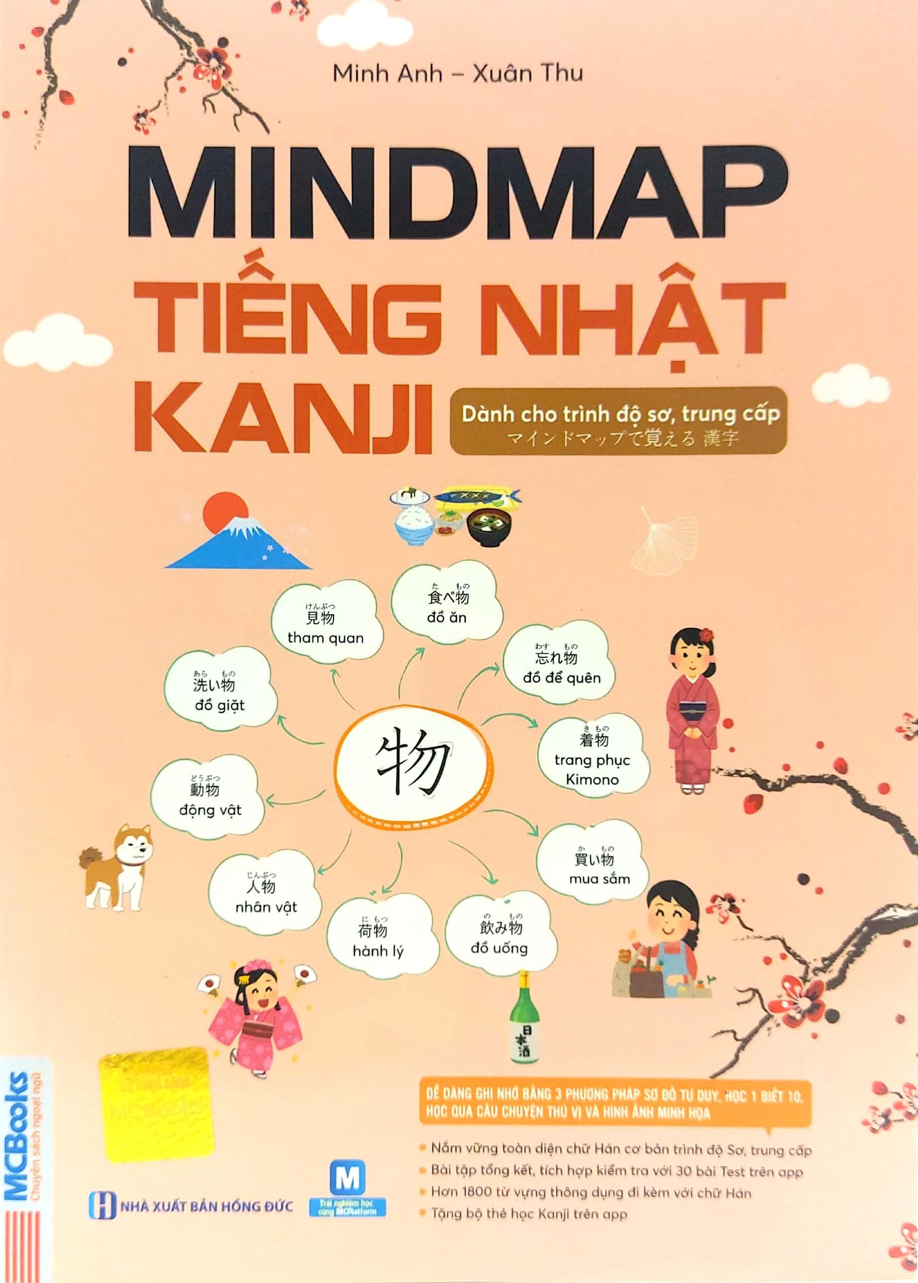 Mindmap Tiếng Nhật Kanji - Dành Cho Trình Độ Sơ, Trung Cấp
