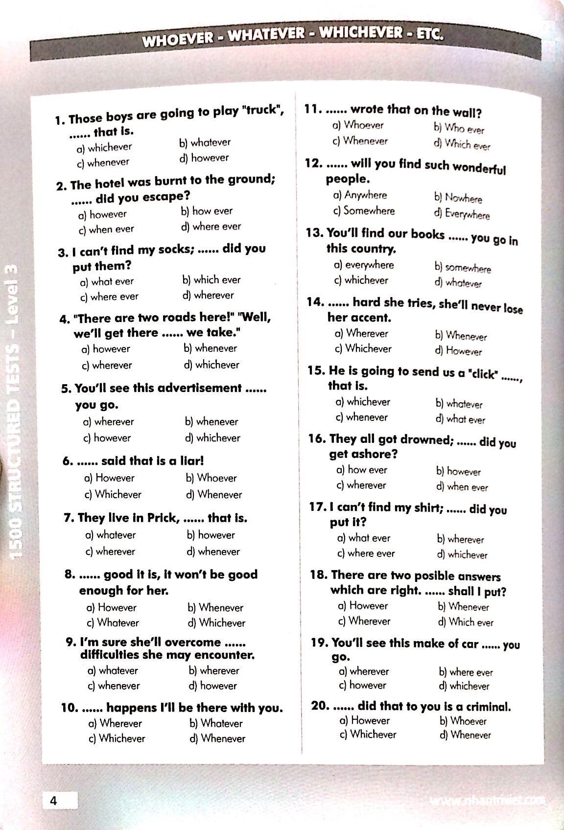 1500 Structured Tests Leve 3 (Không CD)