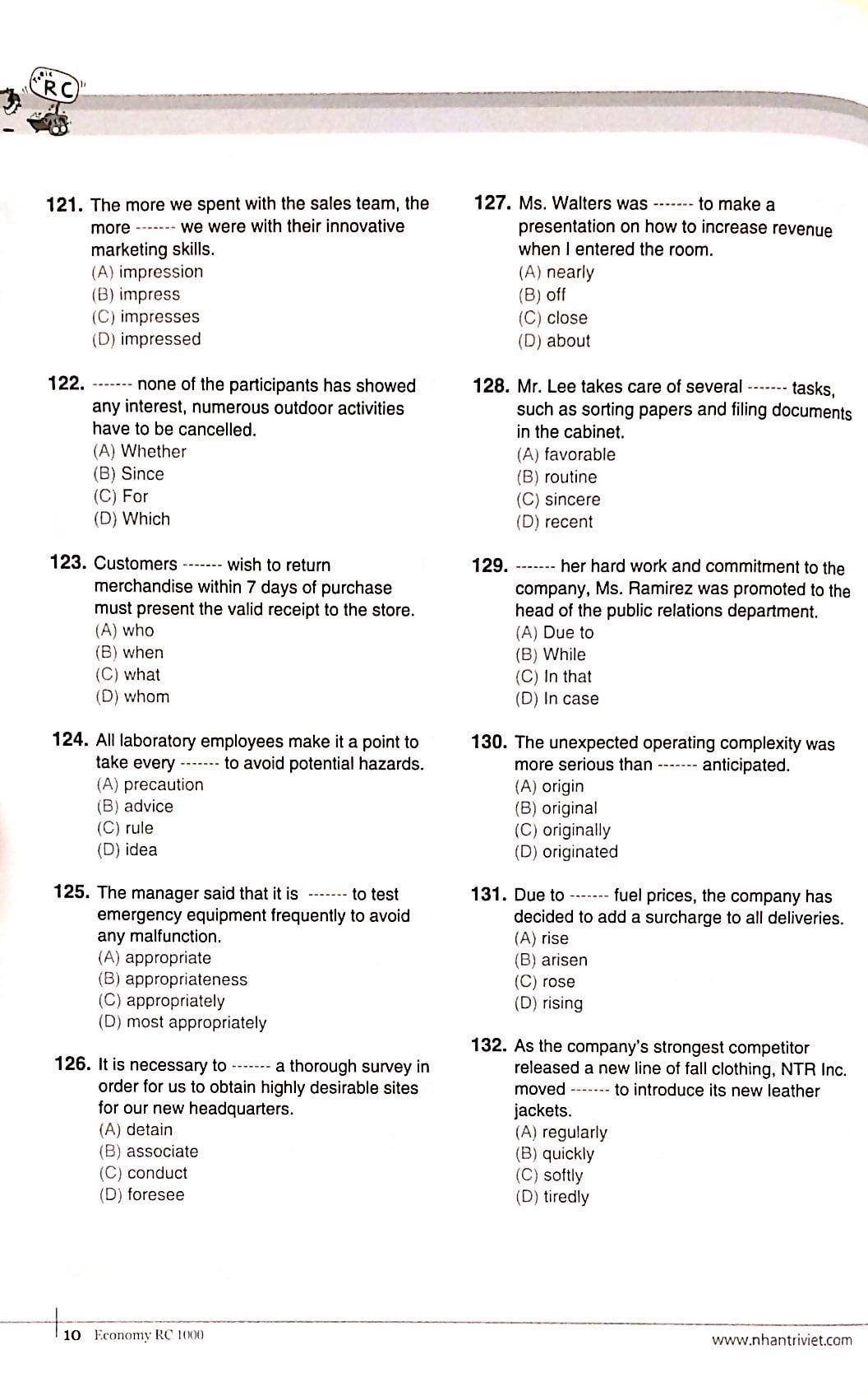 Economy TOEIC RC1000 Volume 1