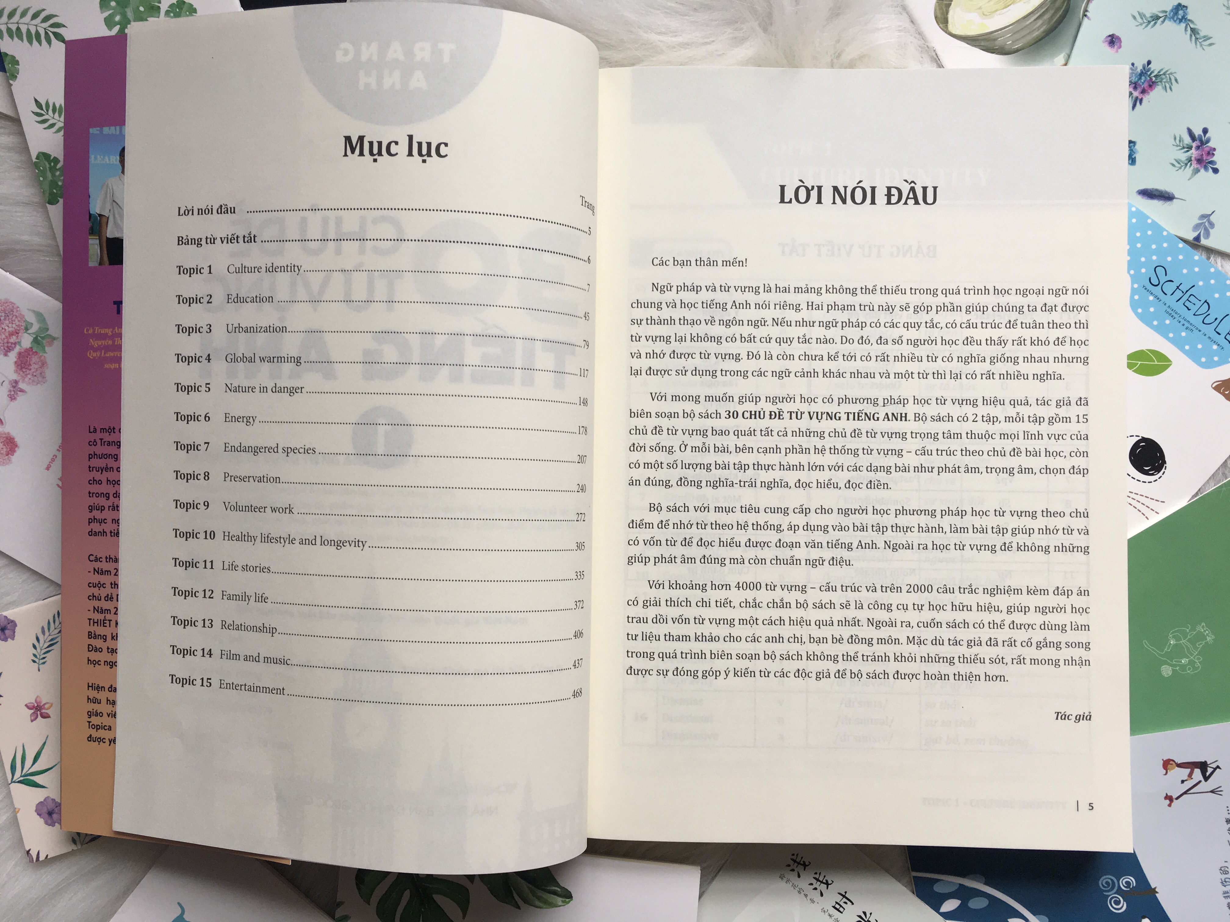 30 Chủ Đề Từ Vựng Tiếng Anh - Tập 1 (Trang Anh) - Tặng Kèm Sổ Tay Mini Siêu Dễ Thương