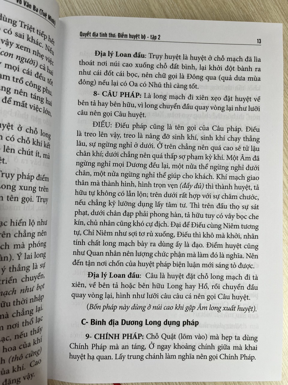 Quyết Địa Tinh Thư - Điểm Huyệt Bộ - Tập 2 - Võ Văn Ba