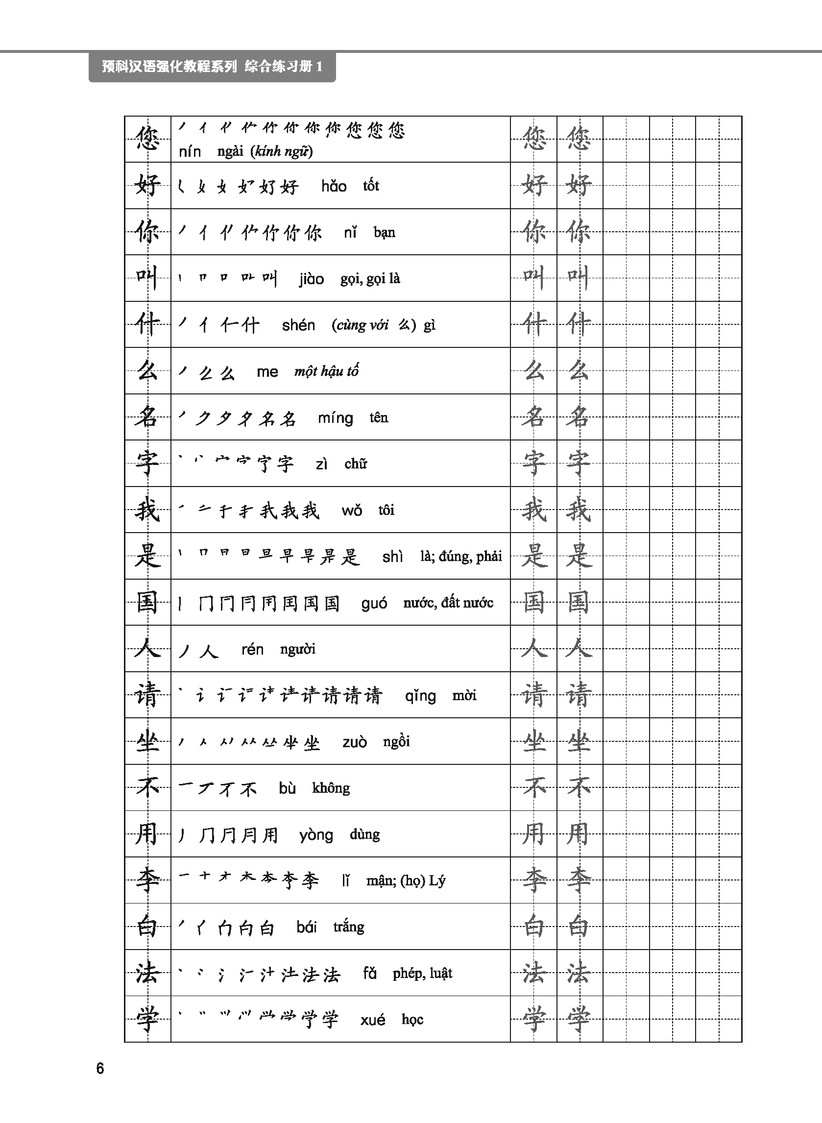 Giáo Trình Tiếng Trung Tăng Cường - Bài Tập Tổng Hợp 1 (Tặng kèm Khóa học Online)