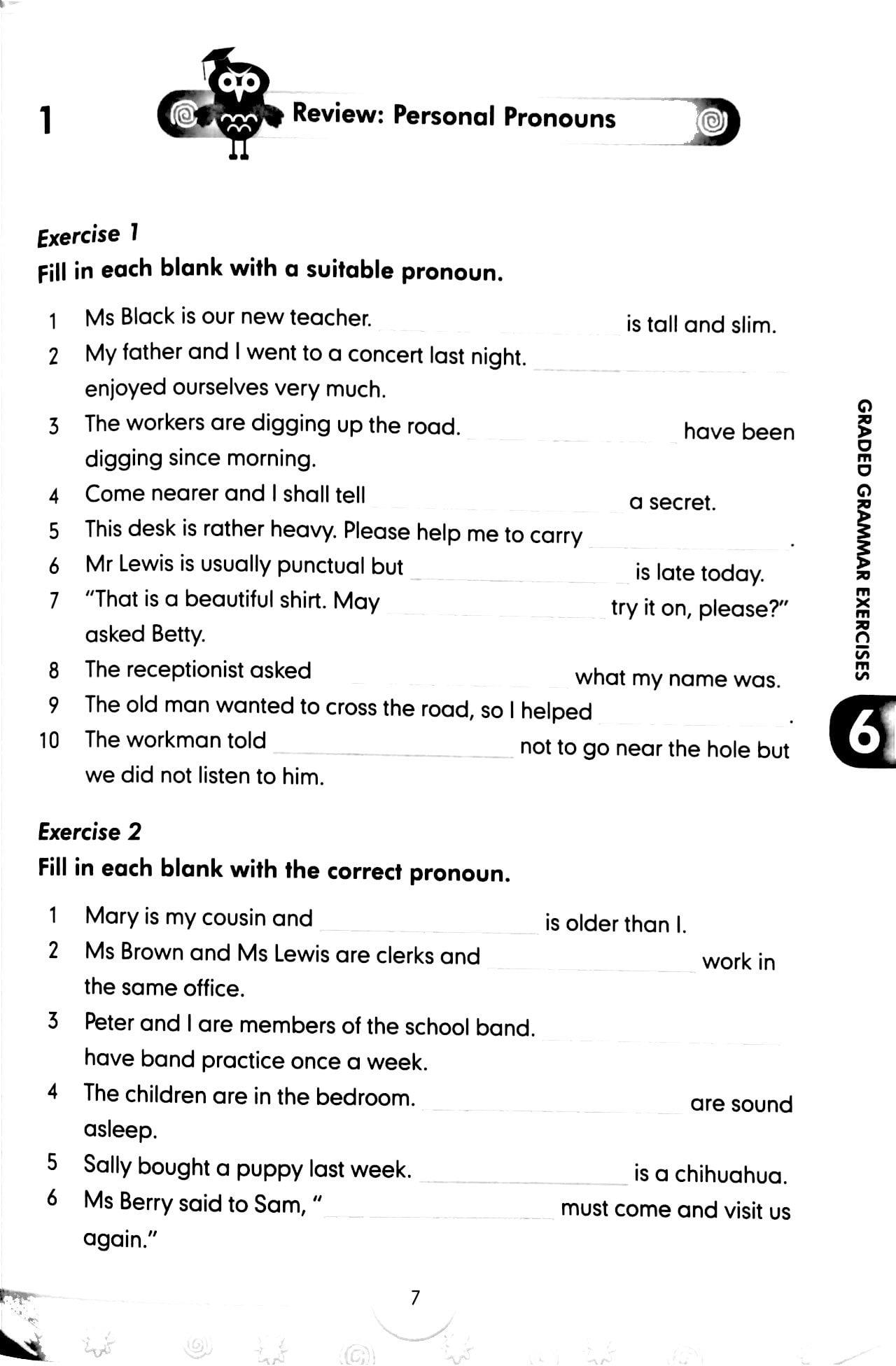 Graded Grammar Exercises 6