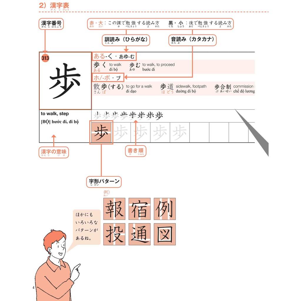 Combo 500 Chữ Kanji Cơ Bản Vol.1 + Vol.2 (kèm CD) - Bản Quyền