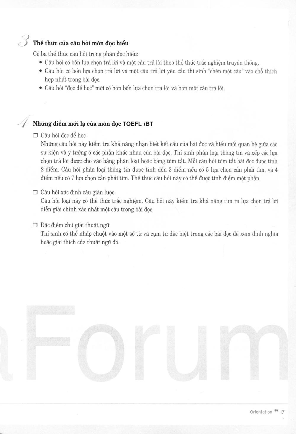 TOEFL iBT M Reading (Intermediate Level)