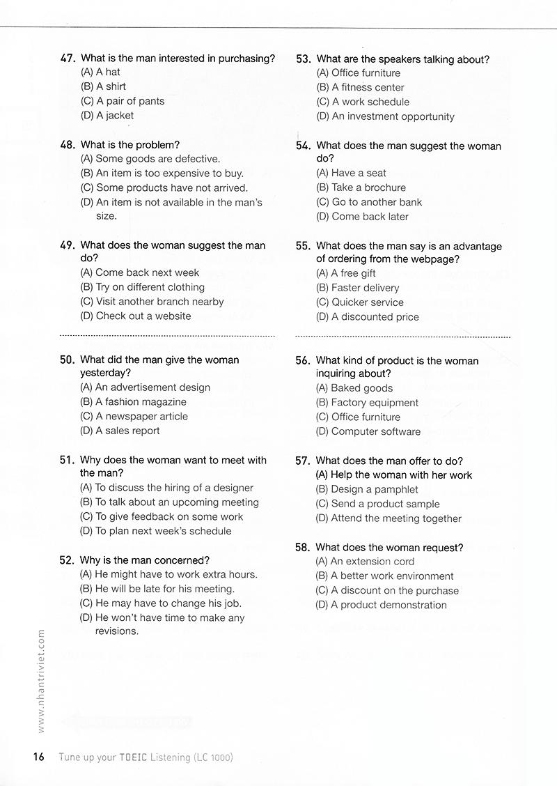 Tune Up Your TOEIC Reading RC 1000