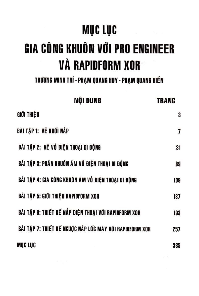 Gia Công Khuôn Với Pro Engineer & Rapidform Xor