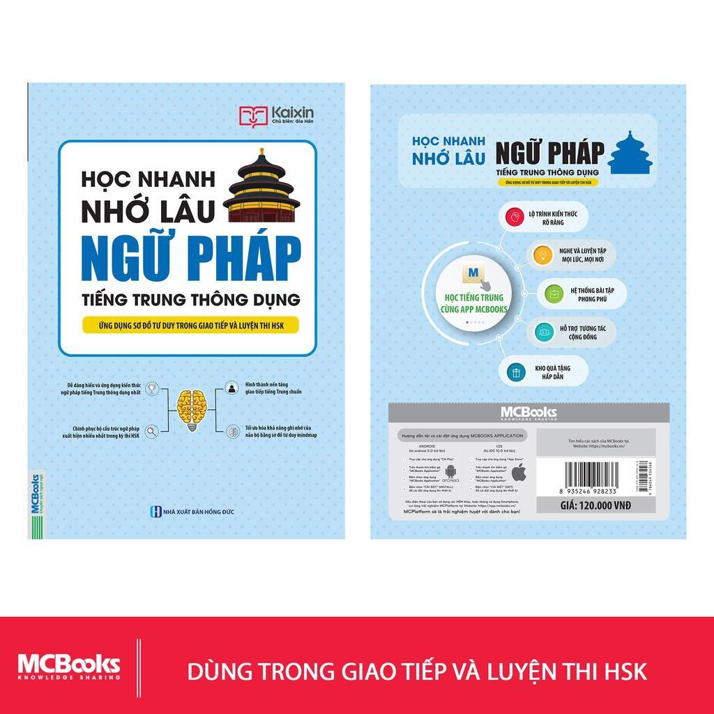 Combo Học Nhanh Nhớ Lâu Ngữ Pháp Tiếng Trung Thông Dụng Và Học Nhanh Nhớ Lâu 555 Chữ Hán Thông Dụng - Bản Quyền
