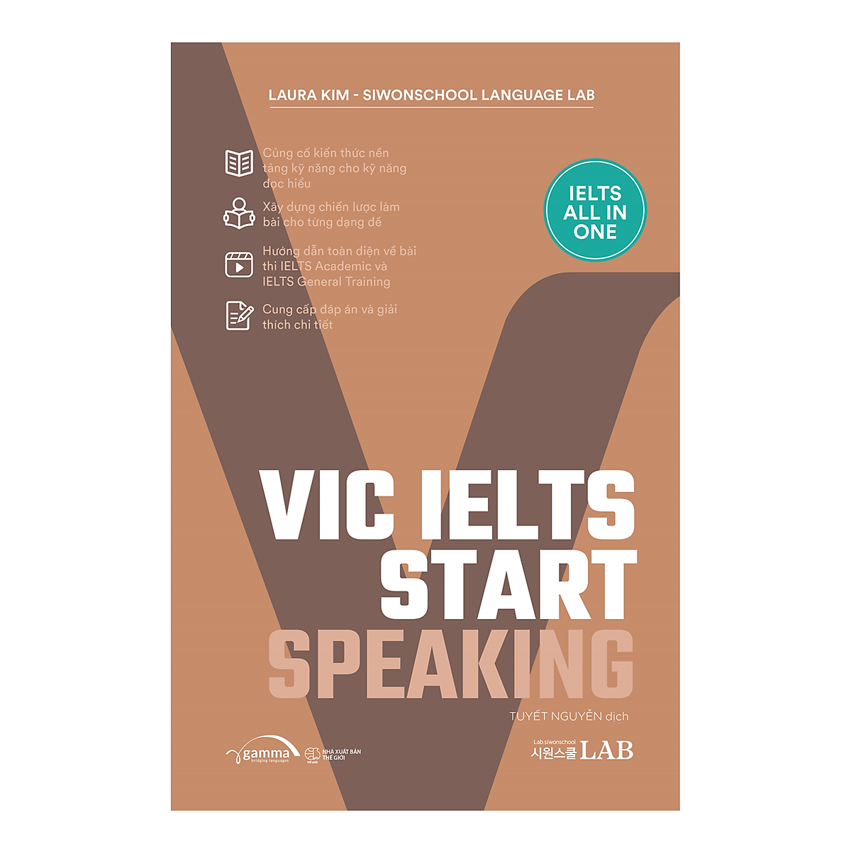 Combo 4 cuốn VIC Start IELTS All in One: Reading + Writing + Listening + Speaking - Trọn bộ 4 kỹ năng Bứt phá toàn diện cho người tự học IELTS