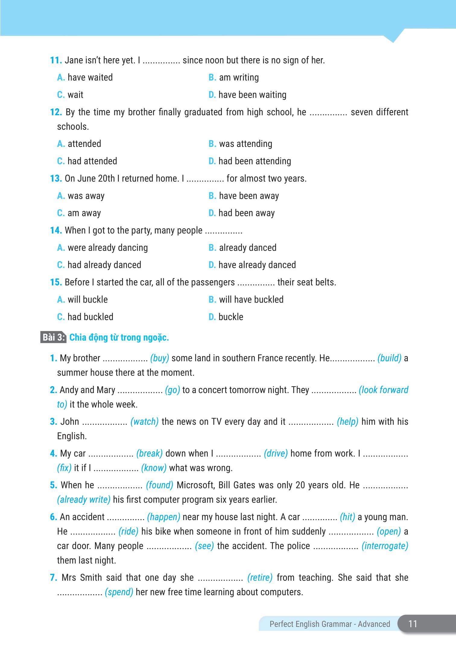 Perfect English Grammar - Cẩm Nang Tự Học Toàn Diện Ngữ Pháp Tiếng Anh - Advanced