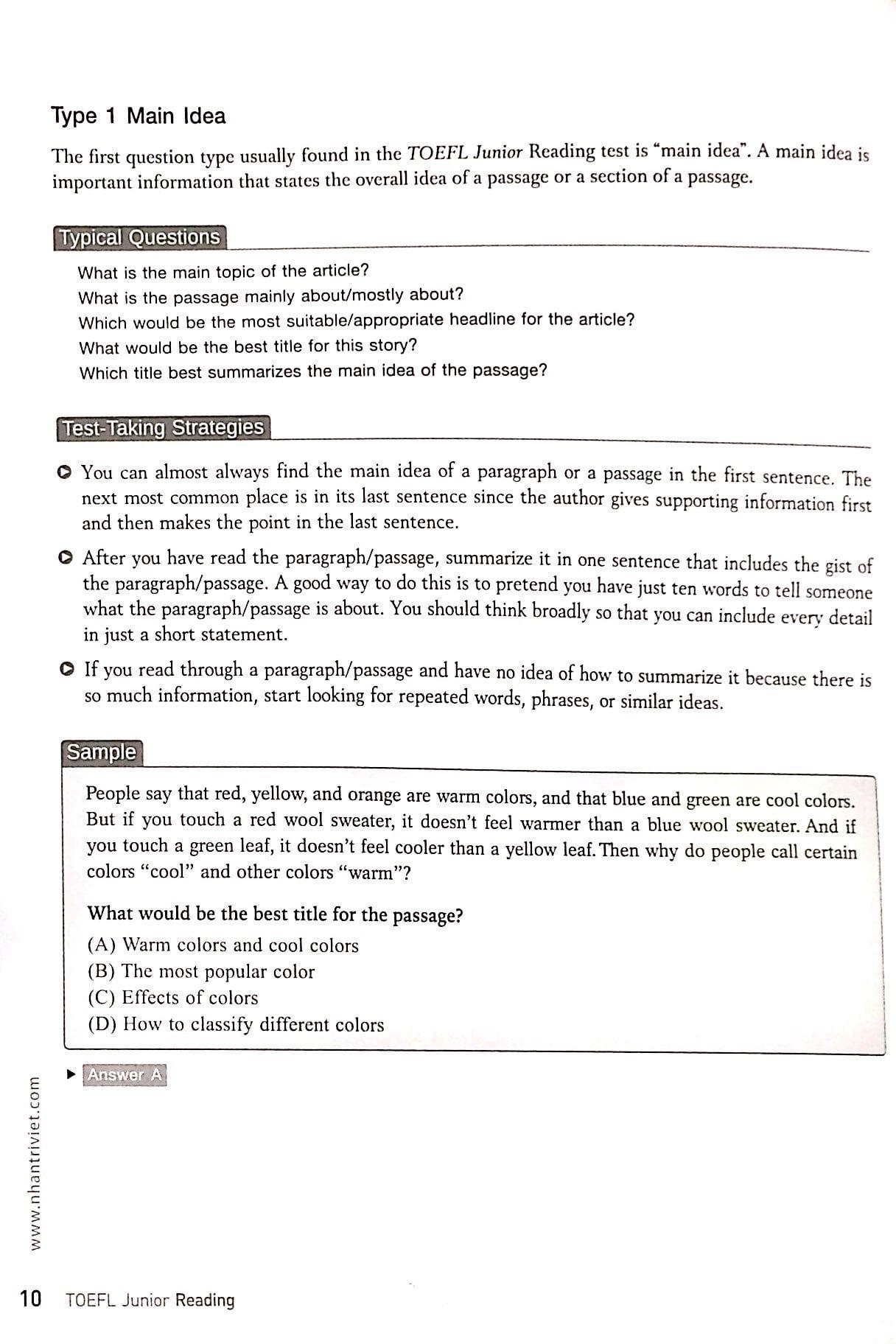 TOEFL Junior Reading (Không CD)