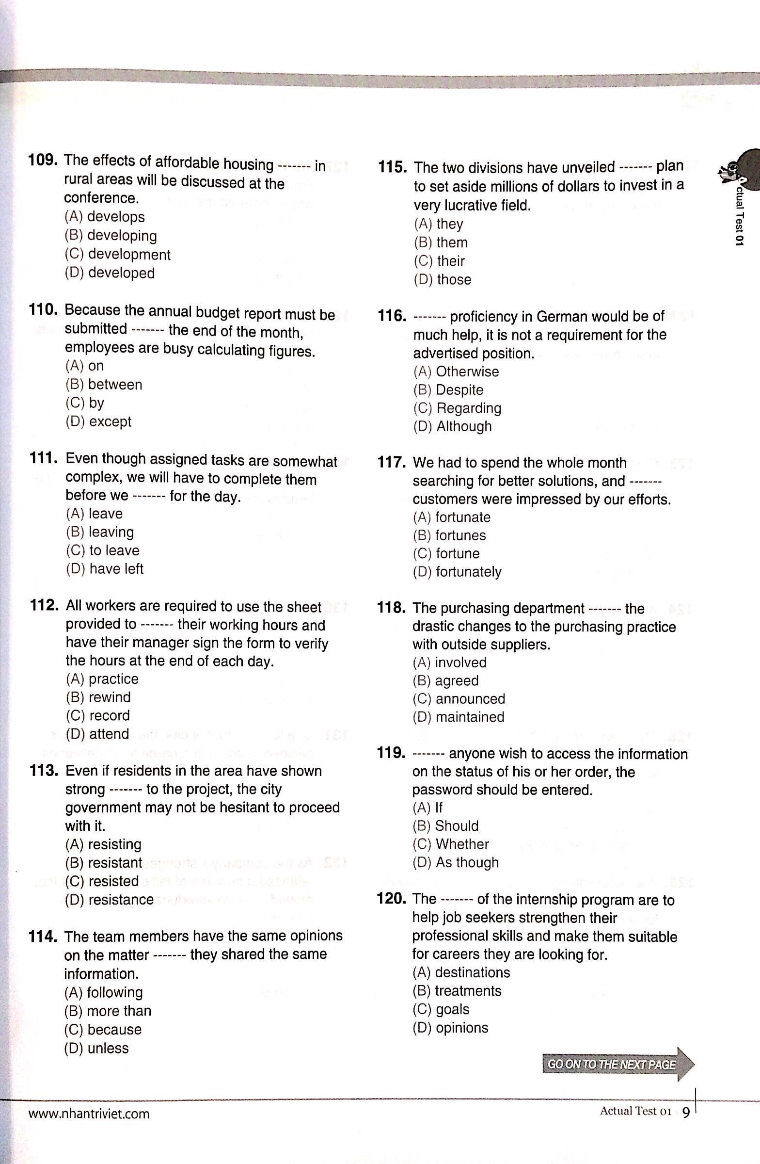 Economy TOEIC RC1000 Volume 1