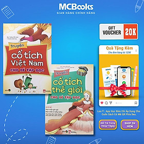 Sách - Truyện Cổ Tích Thế Giới Cho Bé Tập Đọc + Truyện Cổ Tích Việt Nam Cho Bé Tập Đọc - Combo 2 Cuốn - MCBooks