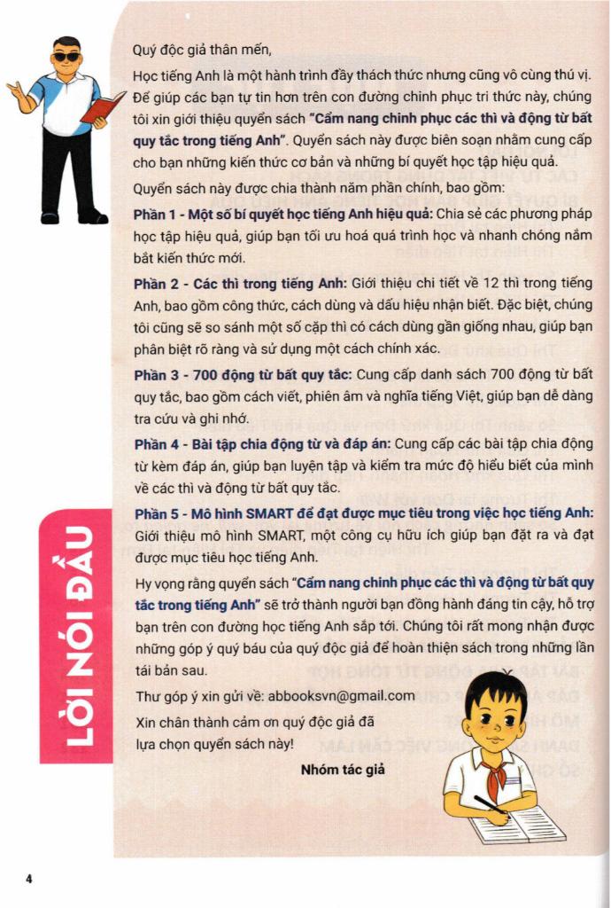 Sách - Cẩm Nang Chinh Phục Các Thì Và Động Từ Bất Quy Tắc Trong Tiếng Anh