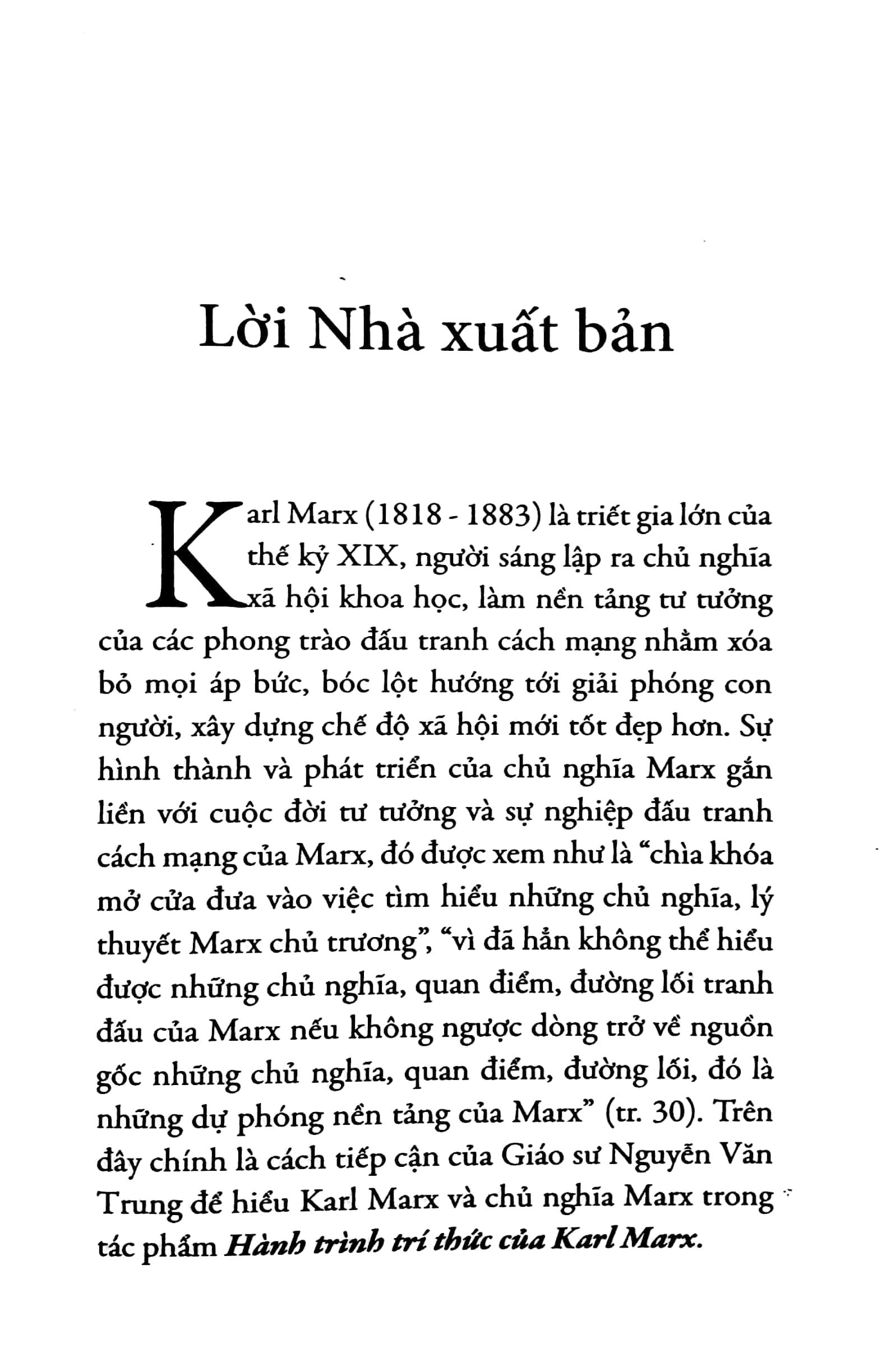 Hành Trình Tri Thức Của Karl Marx
