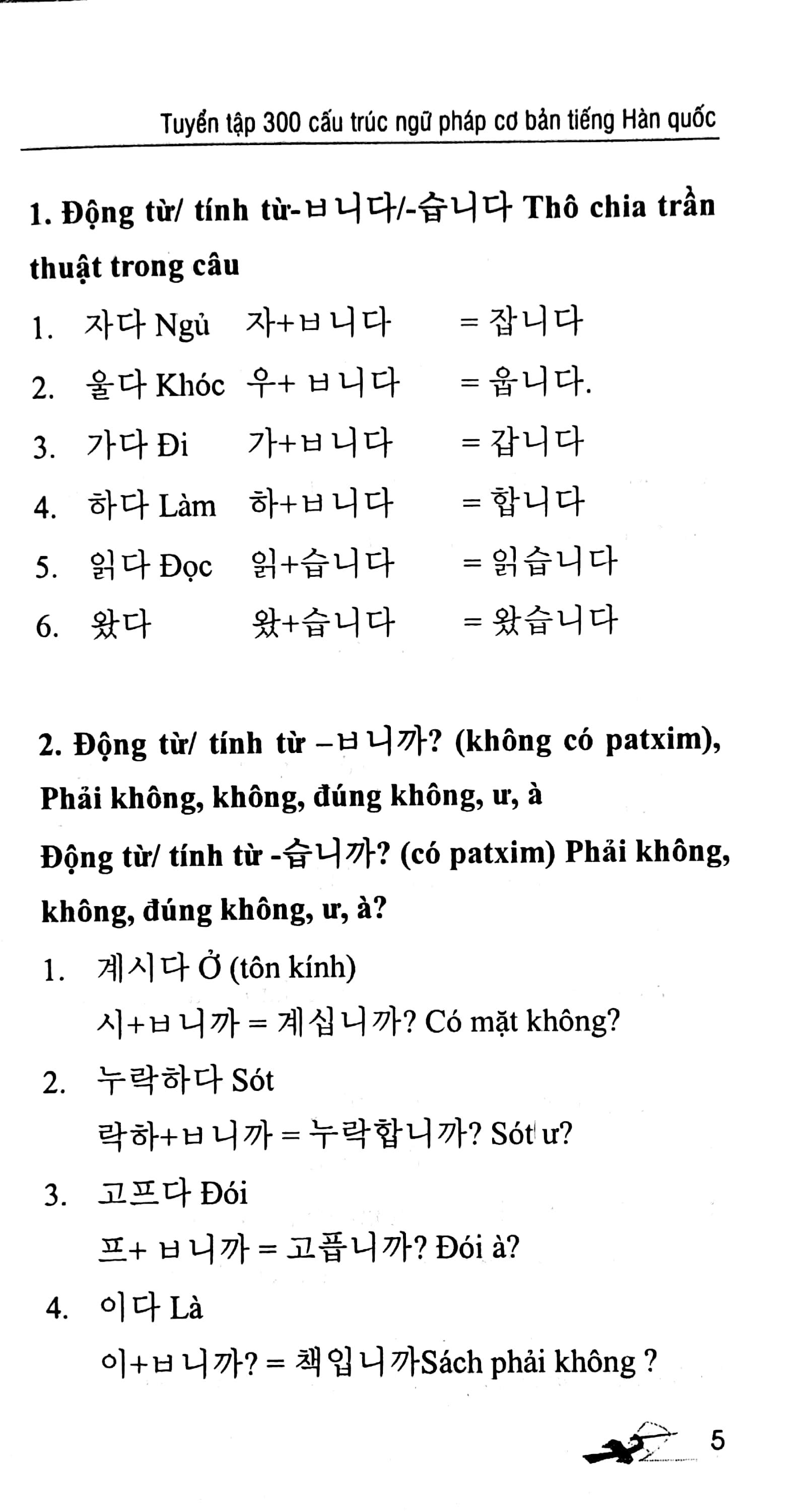 300 Cấu Trúc Ngữ Pháp Cơ Bản Tiếng Hàn