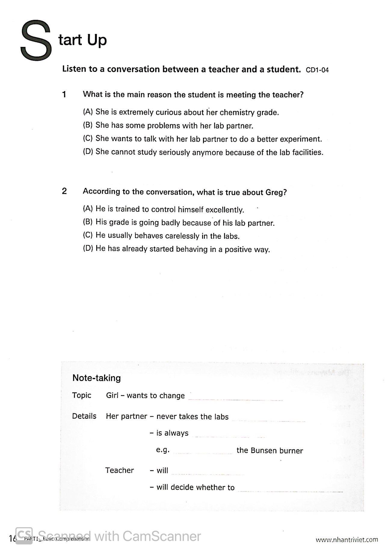 TOEFL iBT Activator Listening Advanced (Kèm CD)