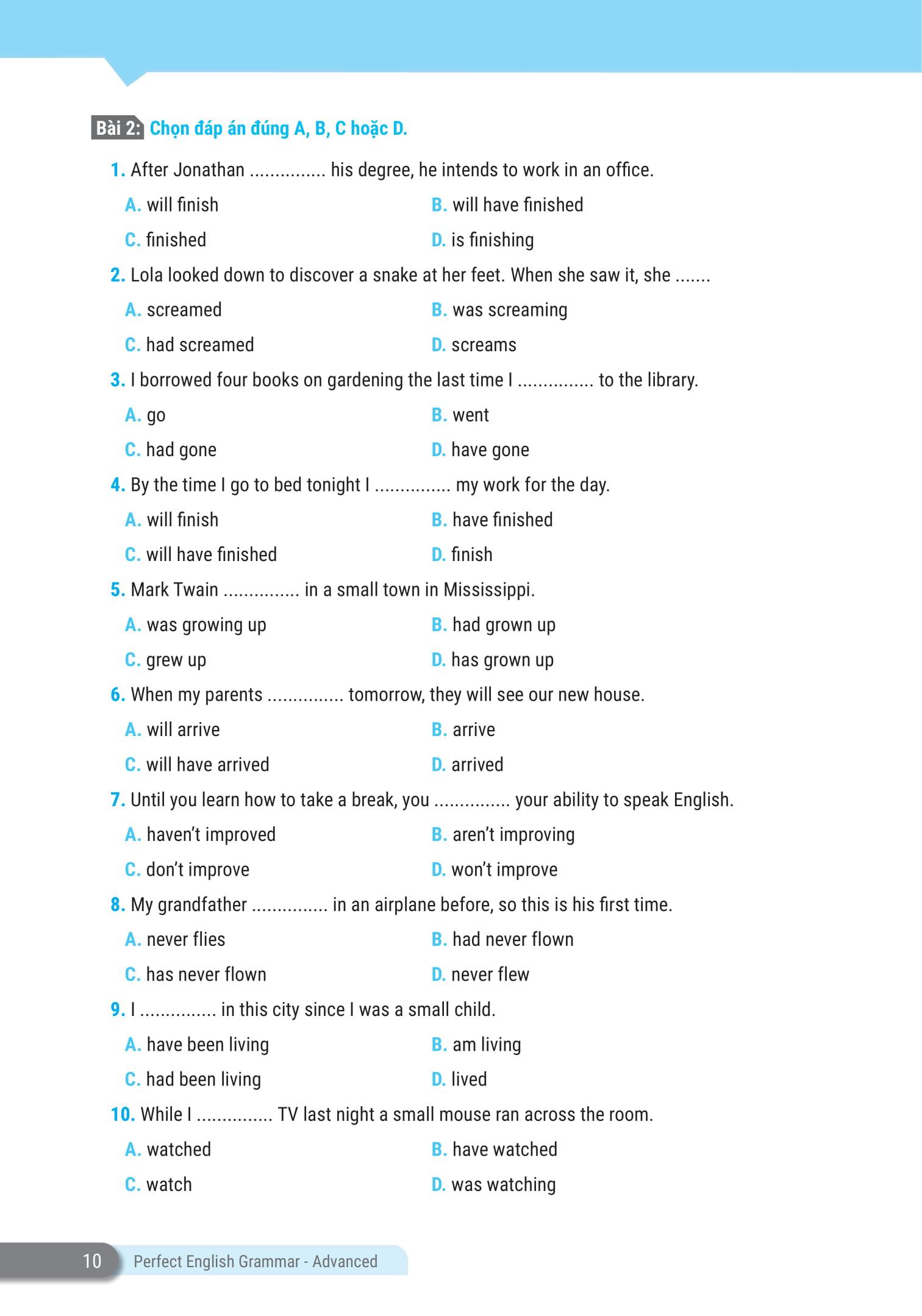 Perfect English Grammar - Cẩm Nang Tự Học Toàn Diện Ngữ Pháp Tiếng Anh - Advanced