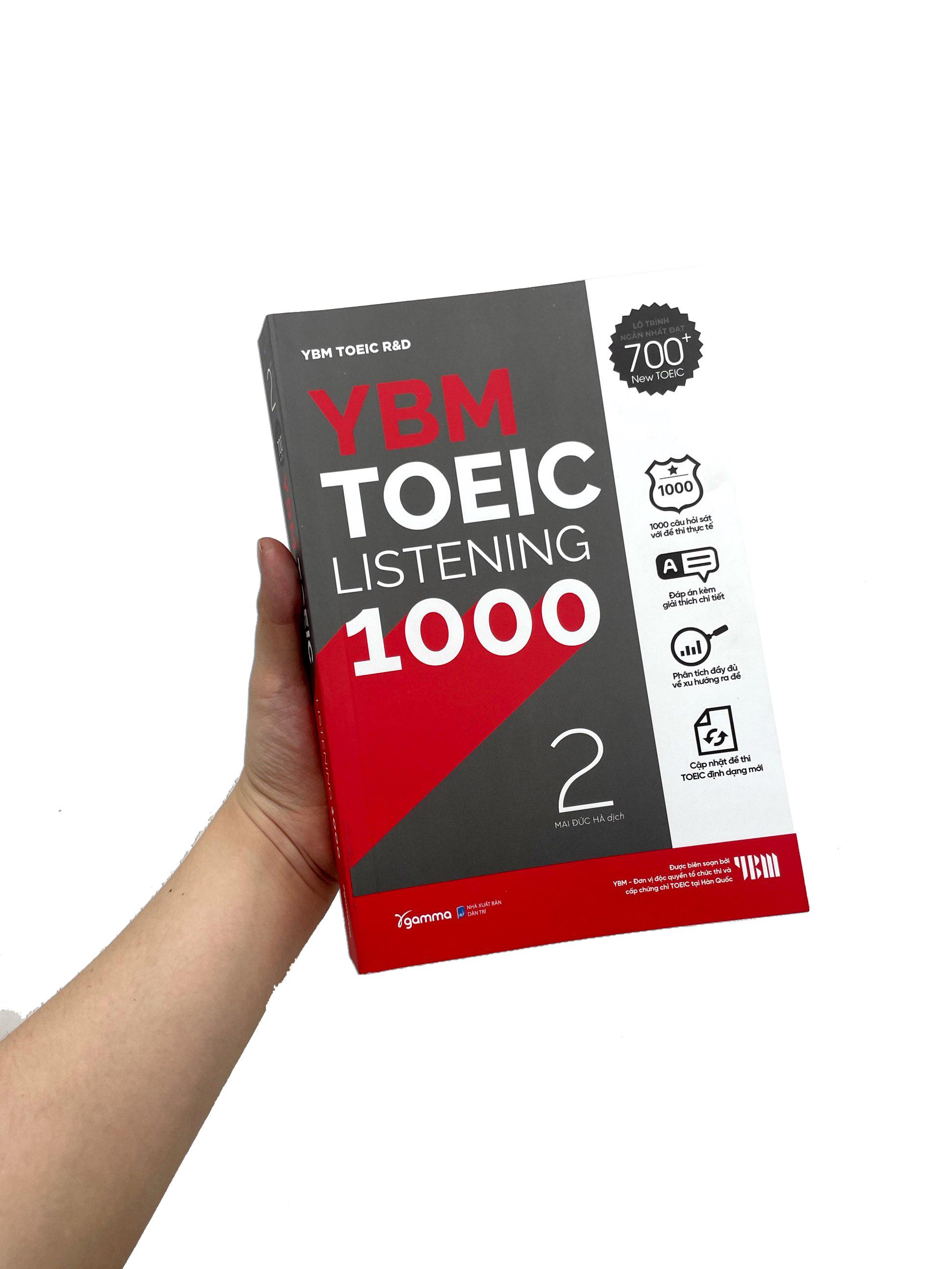 YBM TOEIC Listening 1000 - Vol 2 (Tái Bản 2023)
